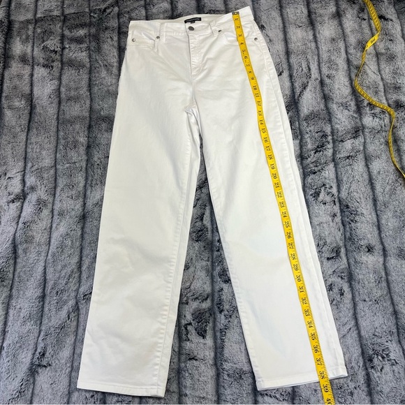 Eileen Fisher White Straight Leg Jeans Organic Cotton Blend Size 2 - Picture 6 of 6